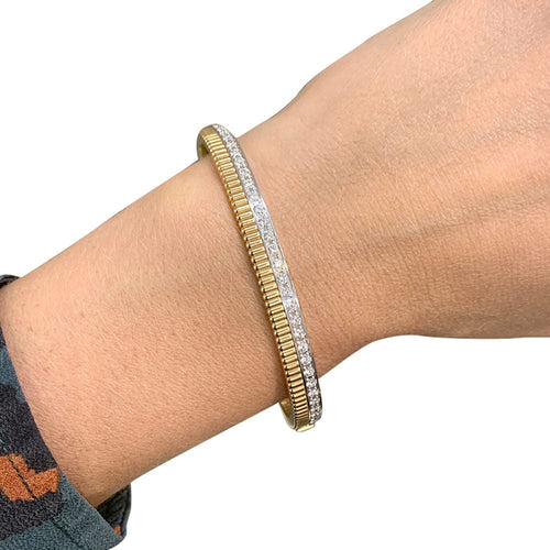 Bracelet Bracelet Boucheron, "Quatre Radiant" , en or jaune, blanc et diamants. 58 Facettes 31906