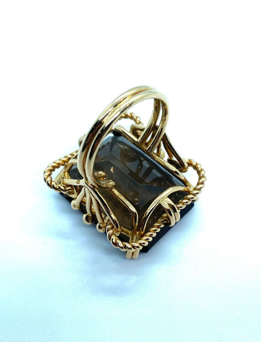 Bague Bague Or jaune Topaze 58 Facettes