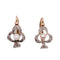 Boucles d'oreilles Dormeuses Art Nouveau Trèfles Diamants et Perles fines 58 Facettes