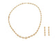 Collier parure collier + boucles d'oreilles maille grain de cafe or 18k 58 Facettes 258005
