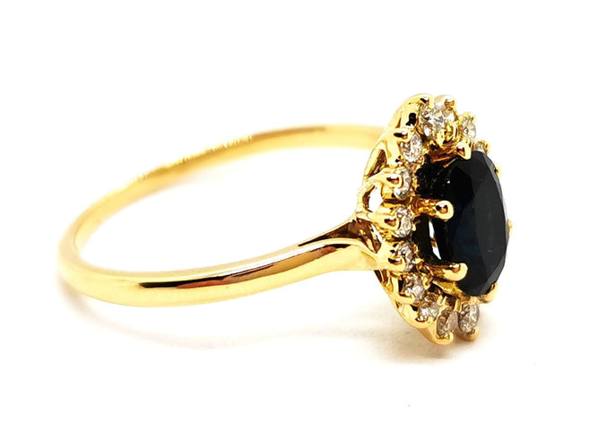 Bague 62 Bague Fleur Or jaune Saphir 58 Facettes 1696106CN