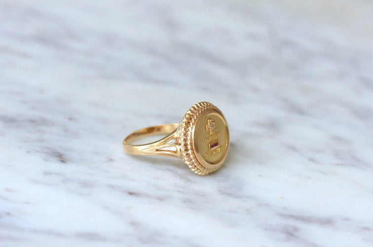 Bague AUGIS  - Bague d'amour vintage 58 Facettes