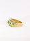 Bague Bague bandeau diamants émeraudes 58 Facettes J35