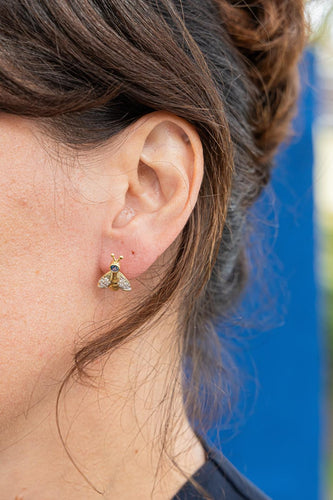 Boucles d'oreilles Boucles d'oreilles Abeilles Or jaune Saphir 58 Facettes 2687304CN