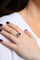 Bague 57 Bague Marguerite Or blanc Saphir 58 Facettes 2283188CN