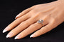 Bague 52 Design déco intemporel : bague diamant, émeraude et perle 58 Facettes 23251-0359