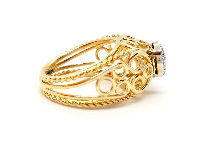 Bague 50 Bague Art déco Or jaune Diamant 58 Facettes 00773CN