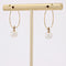 Boucles d'oreilles Créoles or jaune perle de culture 58 Facettes 16-108B