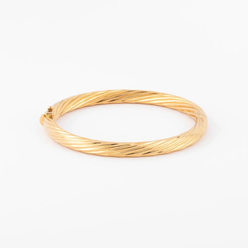 Bracelet Bracelet jonc fermé torsadé or jaune 58 Facettes