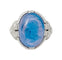 Bague 52 Bague Art Déco en platine, or blanc, saphir 9,6 cts, diamants. 58 Facettes 31595