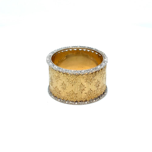 Bague 54-55 Bague en or gravé Mario Buccellati 58 Facettes