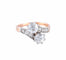 Bague BAGUE "TOI & MOI" OR & PLATINE 58 Facettes BO/220128