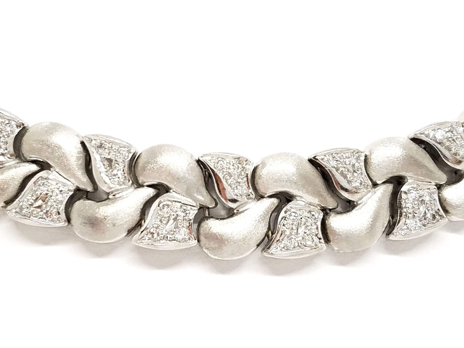 Collier Collier Or blanc Diamant 58 Facettes 760701CN