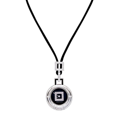 Montre Montre pendentif Chaumet, "Anneau", or blanc, diamants. 58 Facettes 32573