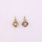 Boucles d'oreilles Dormeuses Art Déco Motif Hexagonal 58 Facettes