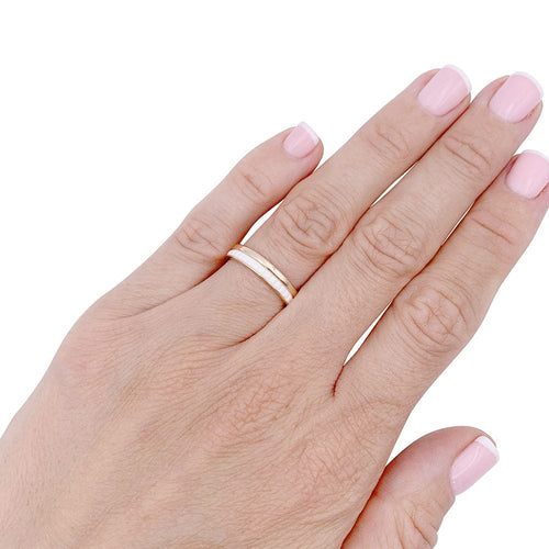 Bague 51 Bague Boucheron, "Alliance Quatre White Edition", céramique, or rose. 58 Facettes 32948