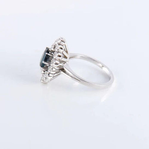 Bague Bague Marquise Saphir Diamants 58 Facettes