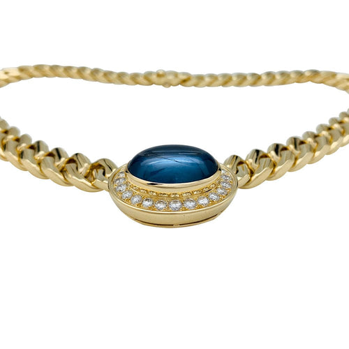 Collier Collier Bulgari Vintage en or jaune, saphir et diamants. 58 Facettes 31795