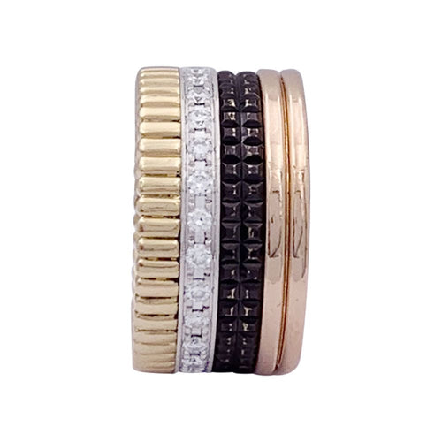 Bague 56 Bague Boucheron, "Quatre Classique Large", trois ors et diamants 58 Facettes 33407