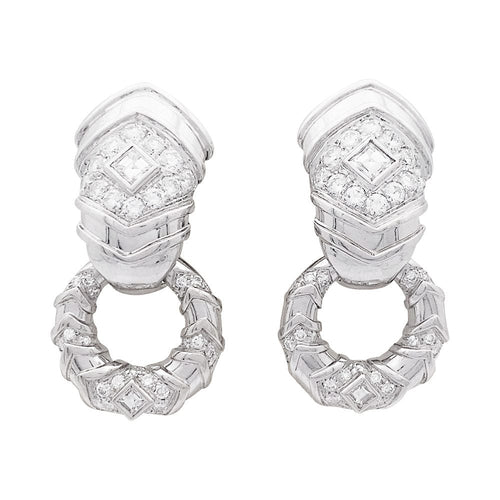 Boucles d'oreilles Boucles d'oreilles Repossi en or blanc, diamants. 58 Facettes 33545