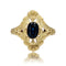 Bague 53 Bague Art Nouveau or jaune mat et saphir 58 Facettes 23-331