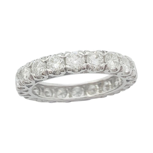 Bague 52 Alliance or blanc diamants. 58 Facettes 31944