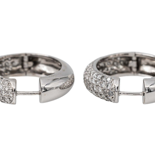 Boucles d'oreilles Boucles d'oreilles Créoles Or blanc Diamant 58 Facettes 2685950CN