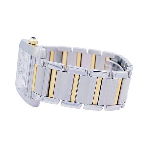 Montre Montre Cartier, "Tank Française", acier et or. 58 Facettes 32095