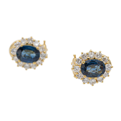 Boucles d'oreilles Boucles d'oreilles Or jaune Saphir 58 Facettes 2414561CN