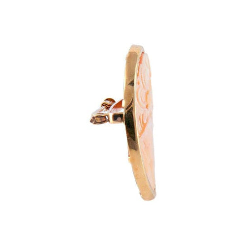 Broche Broche camée or jaune sur coquillage 58 Facettes