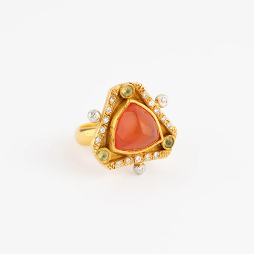 Bague Bague Opale de feu 58 Facettes 1