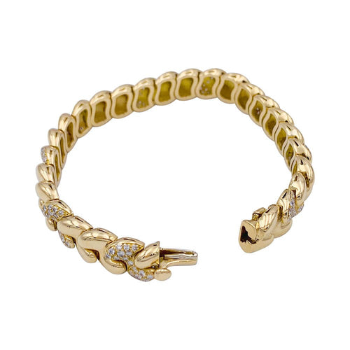 Bracelet Bracelet Fred or jaune, diamants. 58 Facettes 33026