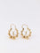Boucles d'oreilles Créoles vintage boules à facettes or jaune perles 58 Facettes 879