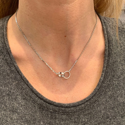 Collier Collier Cartier, "Love", en or blanc, diamants. 58 Facettes 32749