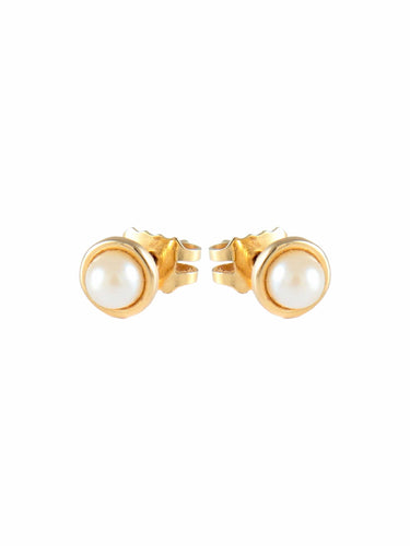 Boucles d'oreilles Or Jaune / Perles CLOUS D'OREILLES OR & PERLES 58 Facettes BO/220024