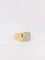 Bague 50 Chevalière Or jaune Plateau pavé de Diamants 58 Facettes J163