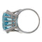 Bague 51 Bague Aigue Marine, or blanc et diamants. 58 Facettes 31463