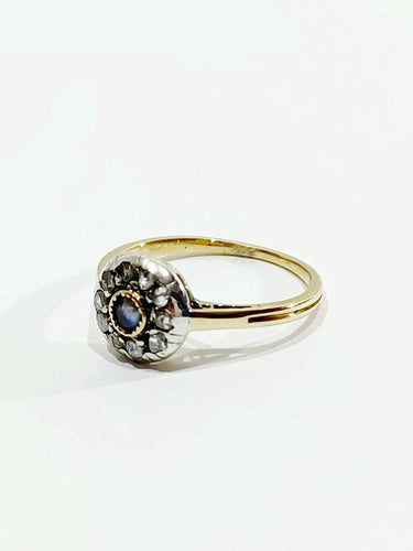 Bague 49.5 Bague Or Argent Diamants Et Perles 58 Facettes 3087/1