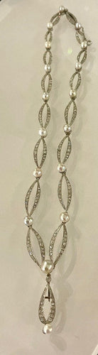 Collier Collier En Platine Et Perles Fines 58 Facettes 1026436