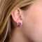 Boucles d'oreilles Boucles d Oreille 2 Ors Améthystes Rose de France 58 Facettes