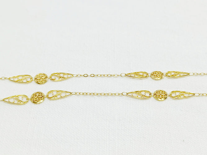 Collier Sautoir Art Nouveau Or Filigrané 58 Facettes 3074/1