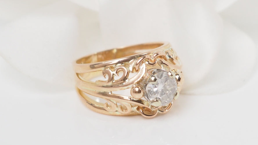 Bague 52 Bague Or rose Diamant 58 Facettes 32479