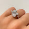 Bague 53 Bague motif floral Diamants 58 Facettes