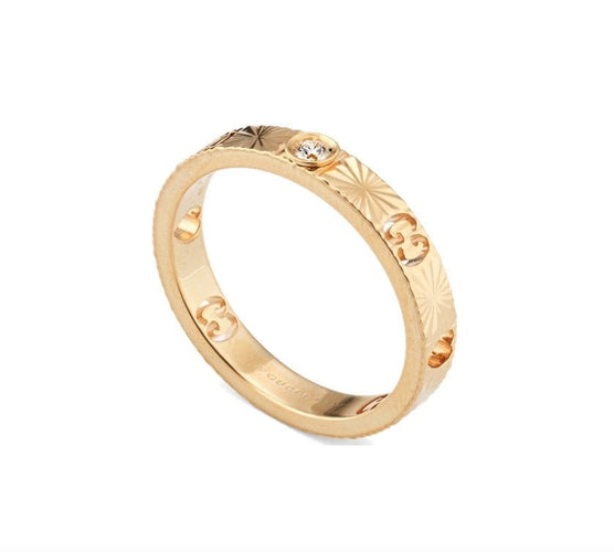 Bague 55 GUCCI - BAGUE COEUR À DIAMANT ICON 58 Facettes YBC727892001015
