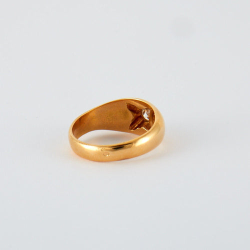 Bague 56 Bague jonc anglais or jaune diamant 58 Facettes