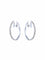 Boucles d'oreilles Créoles Or Blanc, Pavage diamants 58 Facettes
