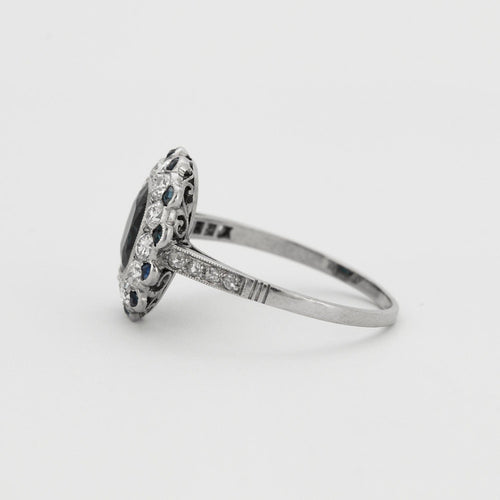 Bague 55 Bague Marguerite Saphirs Diamants 58 Facettes