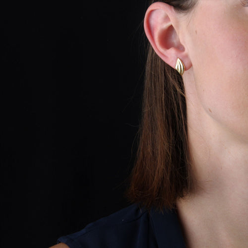 Boucles d'oreilles Boucles d'oreilles or jaune 3 godrons 58 Facettes CVBO15