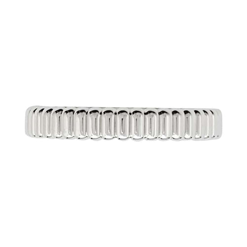 Bague 53 Alliance Boucheron "Grosgrain" en or blanc. 58 Facettes 31922