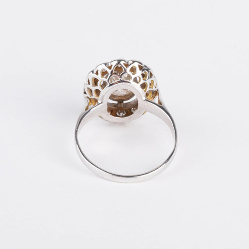 Bague Bague marguerite en or gris et diamant 58 Facettes 0